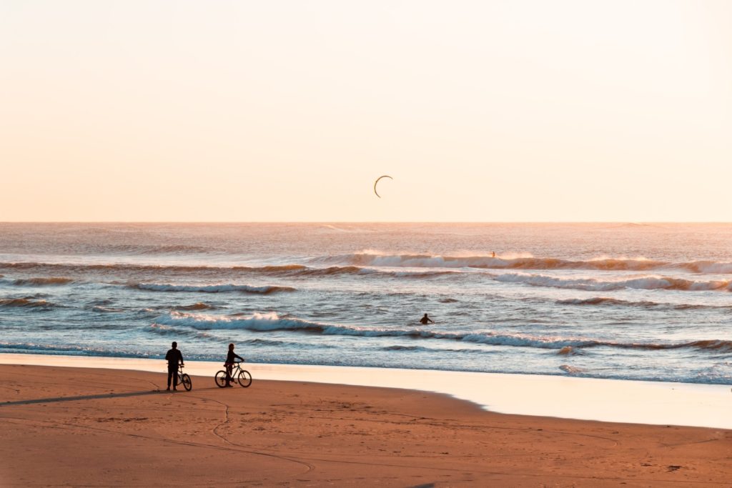 Cycling beach